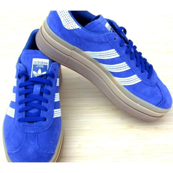 Adidas Women's Gazelle Bold Crochet Pack Collegiate Purple Shoes Sizes NIB - Picture 4 of 5